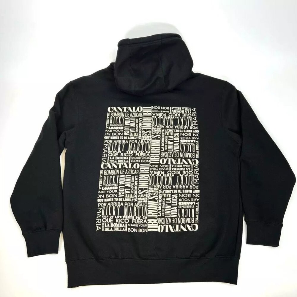 Ricky Martin Mens Hoodie Sweatshirt Cantalo Concert Sweater Black Lane Steven M - Picture 2 of 11